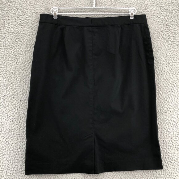 Lauren Ralph Lauren Skirt Womens 12 Black Stretch Knee Length Straight Active - Picture 3 of 12